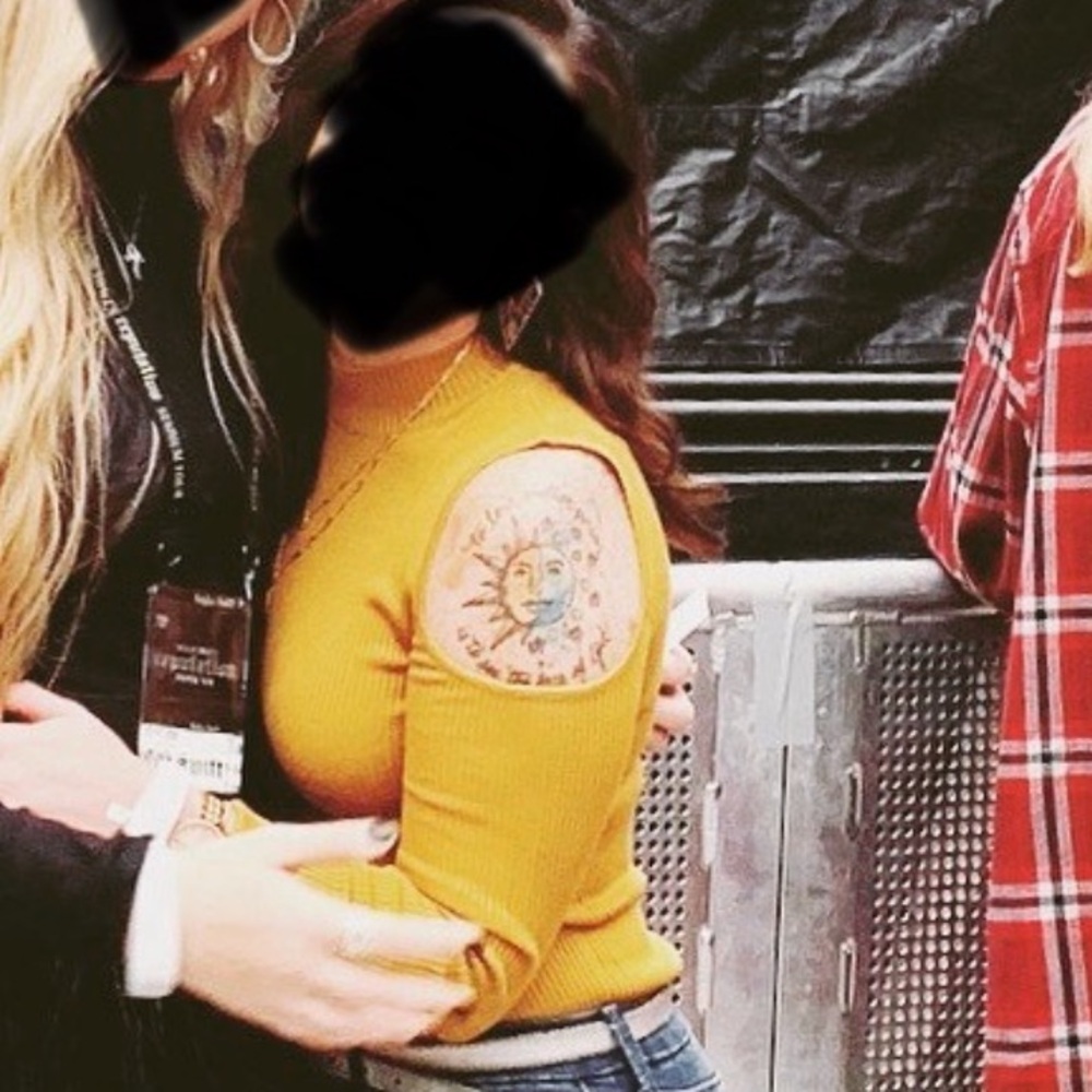 Shoulder-less Mustard Sweater